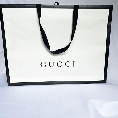 gucci black box bag|Gucci paper shopping bag.